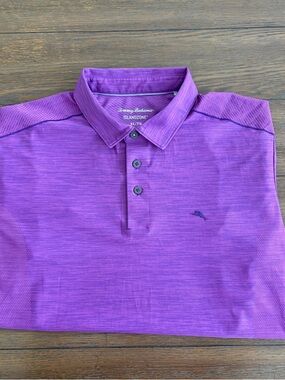 Tommy Bahama Purple IslandZone Active Polo Size XL